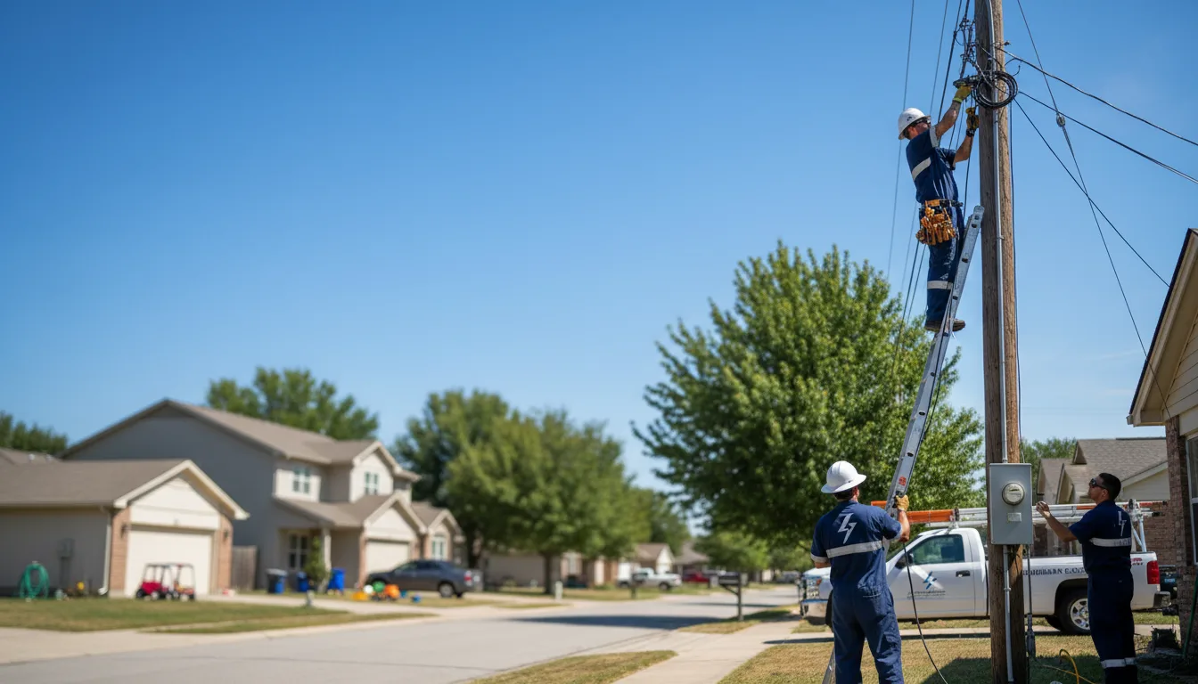 Residential electrician providing installation services in Kyle, TX